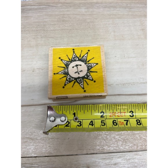 Vap Scrap Sun Wood Mounted Rubber Stamp - Picture 4 of 5